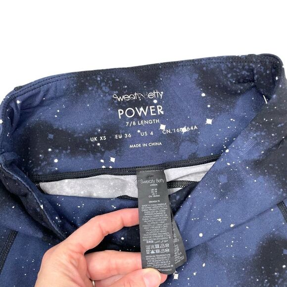 Sweaty Betty Power 7/8 Workout leggings Size 4 Ditsy Star space galaxy print - Picture 4 of 12